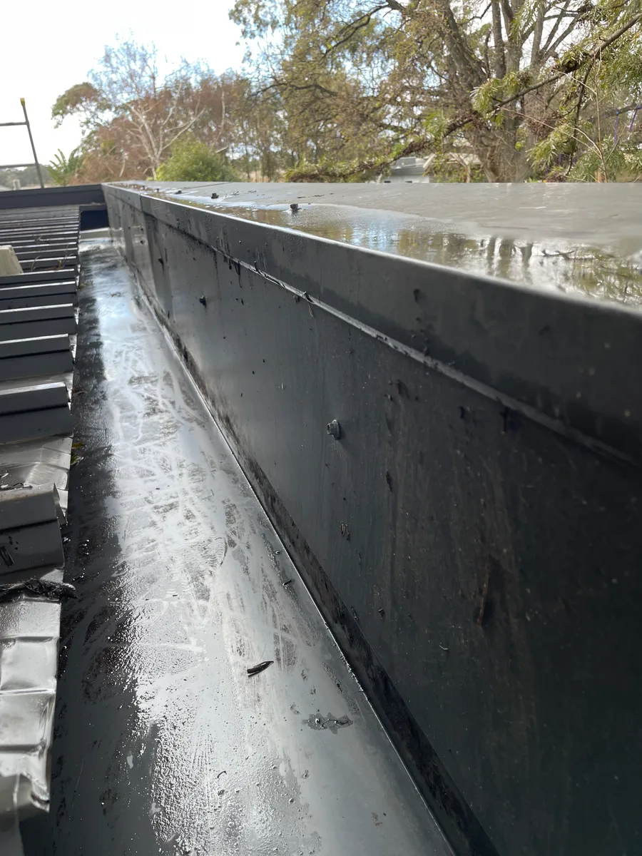 Clean gutters after service